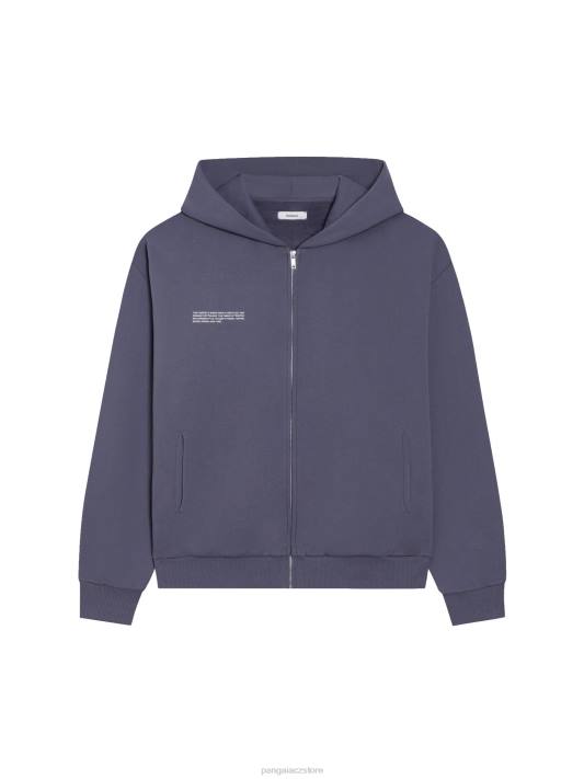 široká mikina na zip R6FH34 břidlicově modrá oblečení Pangaia ženy