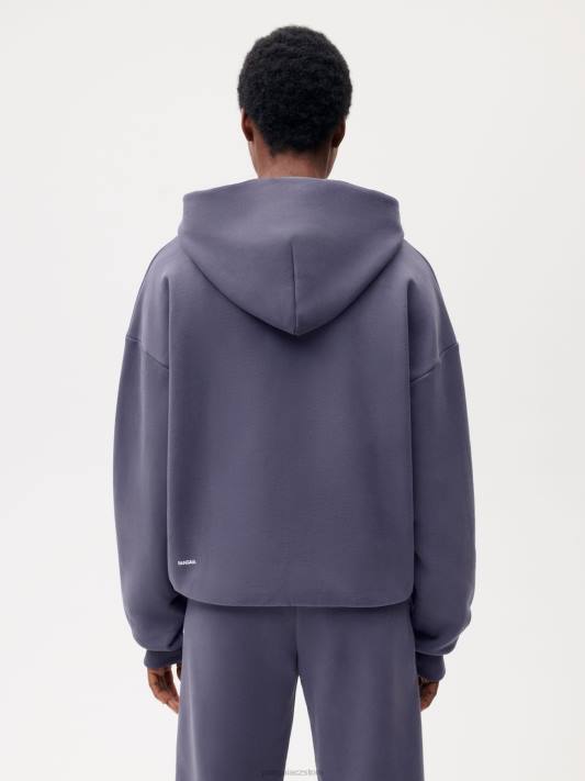 široká mikina na zip R6FH34 břidlicově modrá oblečení Pangaia ženy