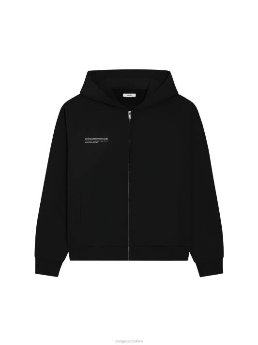 široká mikina na zip R6FH59 Černá oblečení Pangaia ženy
