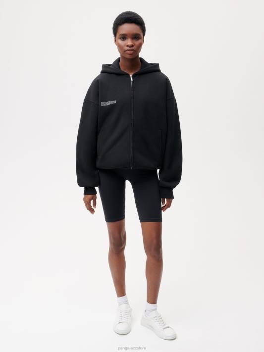 široká mikina na zip R6FH59 Černá oblečení Pangaia ženy