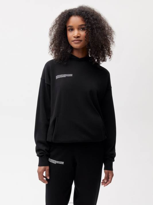 mikina s kapucí z organické bavlny R6FH53 Černá oblečení Pangaia ženy