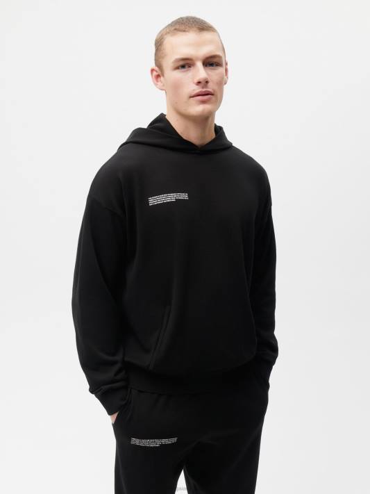 mikina s kapucí z organické bavlny R6FH53 Černá oblečení Pangaia ženy