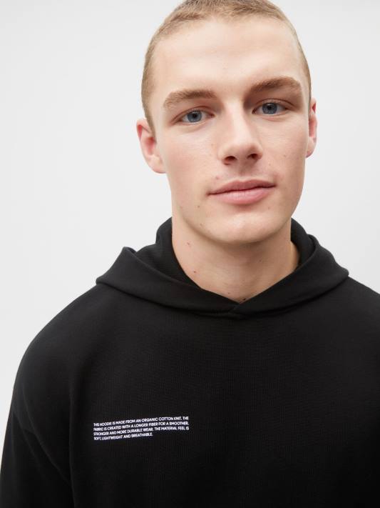 mikina s kapucí z organické bavlny R6FH53 Černá oblečení Pangaia ženy