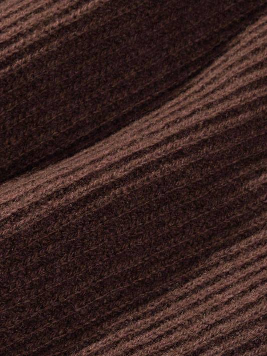 Recyklovaný kašmírový svetr na zip R6FH114 kaštanově hnědá oblečení Pangaia ženy