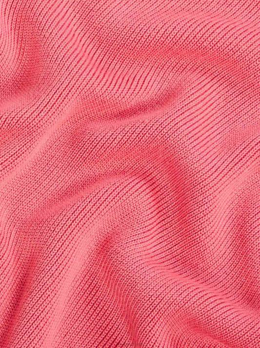 pletený svetr s otevřeným límečkem R6FH120 lotosově růžové oblečení Pangaia ženy