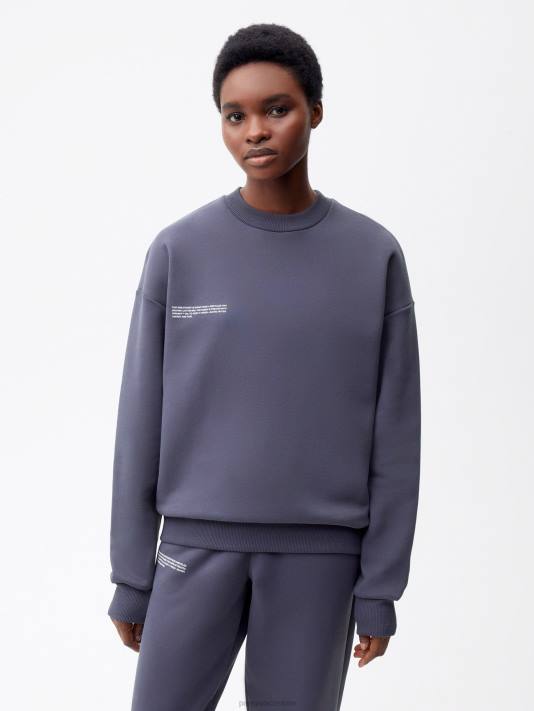 podpisová mikina R6FH105 břidlicově modrá oblečení Pangaia ženy