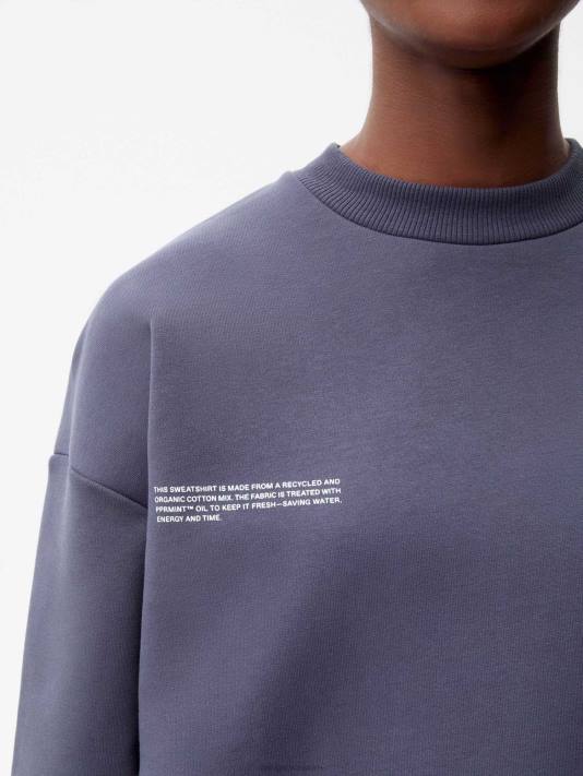 podpisová mikina R6FH105 břidlicově modrá oblečení Pangaia ženy