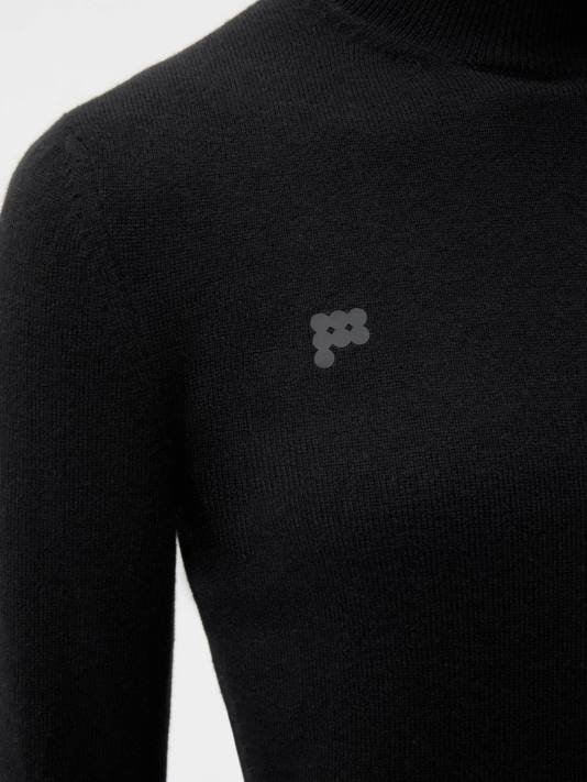 rolák z recyklovaného kašmíru R6FH104 Černá oblečení Pangaia ženy