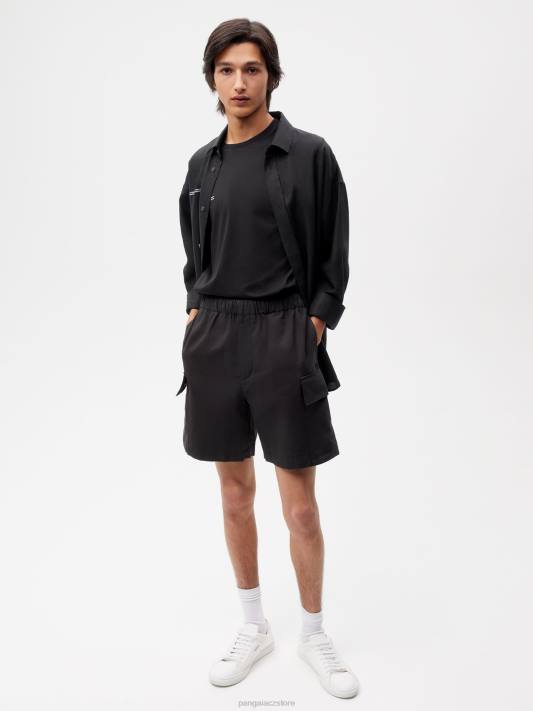 Cargo šortky ze směsi organické bavlny R6FH266 Černá oblečení Pangaia ženy