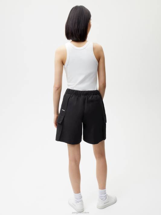 Cargo šortky ze směsi organické bavlny R6FH266 Černá oblečení Pangaia ženy