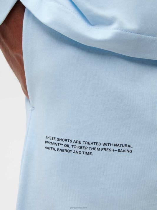 Volné šortky z pyžama z organické bavlny R6FH436 měsíční kámen modrý oblečení Pangaia ženy