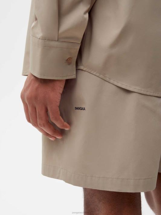 elastické šortky s popelínem z organické bavlny R6FH235 taupe oblečení Pangaia ženy