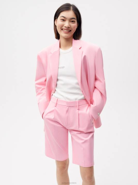 šortky na míru z organické bavlny R6FH234 sakura růžová oblečení Pangaia ženy