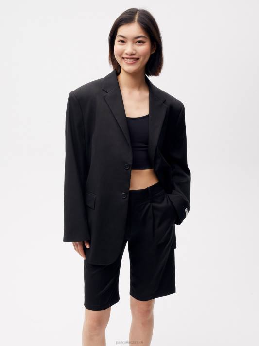 šortky na míru z organické bavlny R6FH263 Černá oblečení Pangaia ženy