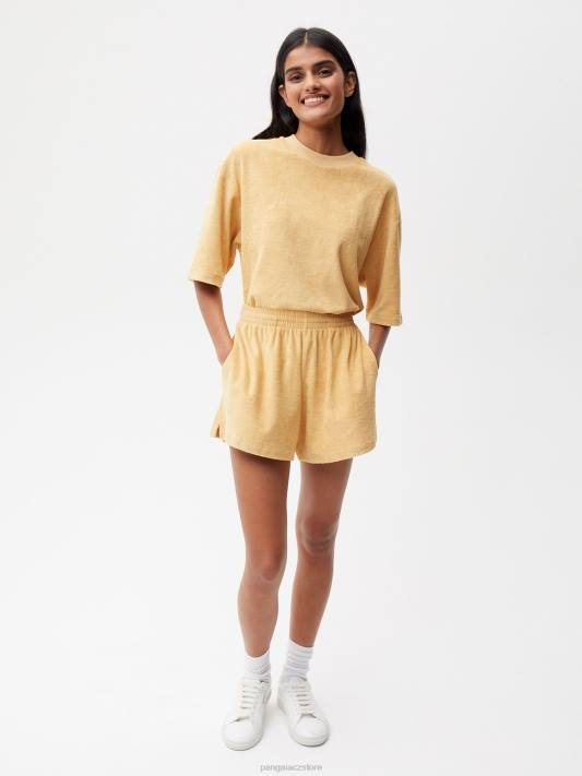 šortky na ručníky R6FH282 tmavý písek oblečení Pangaia ženy