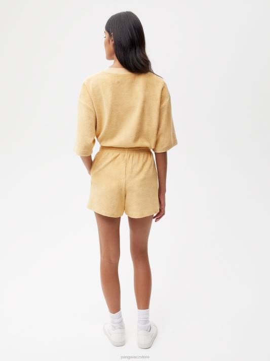 šortky na ručníky R6FH282 tmavý písek oblečení Pangaia ženy