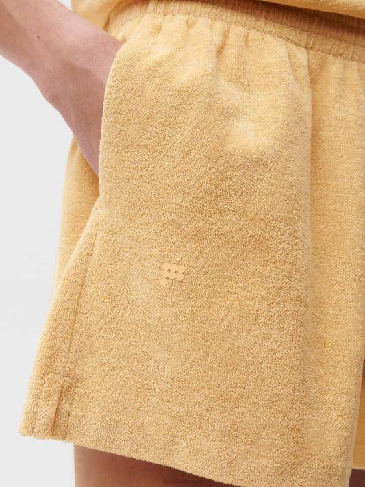 šortky na ručníky R6FH282 tmavý písek oblečení Pangaia ženy