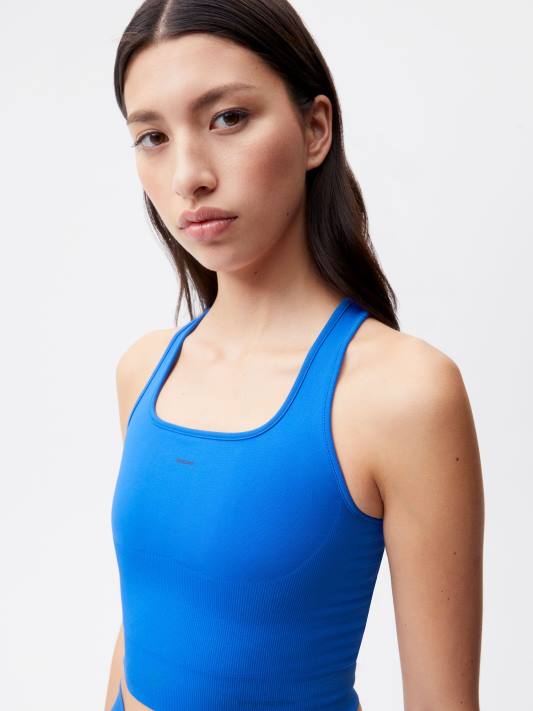 pohybové žebrované tílko R6FH127 kobaltová modř oblečení Pangaia ženy