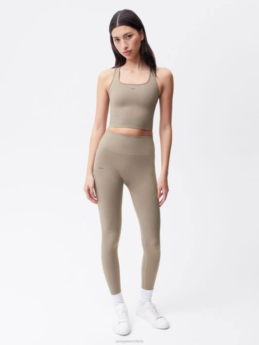 pohybové žebrované tílko R6FH179 taupe oblečení Pangaia ženy