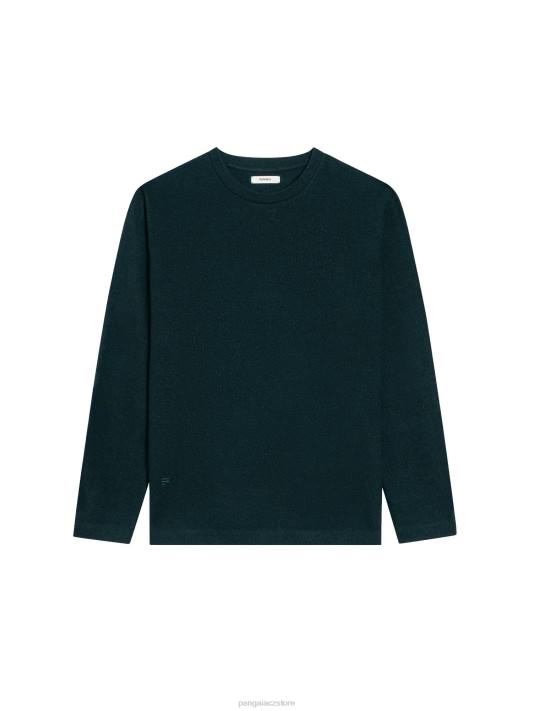 Tričko s dlouhým rukávem z recyklované vlny R6FH140 olistění zelené oblečení Pangaia ženy