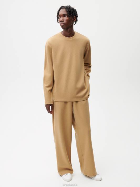 Tričko s dlouhým rukávem z recyklované vlny R6FH206 hnědý oblečení Pangaia ženy