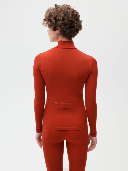 motion x zip s dlouhým rukávem R6FH146 jaspis červený oblečení Pangaia ženy