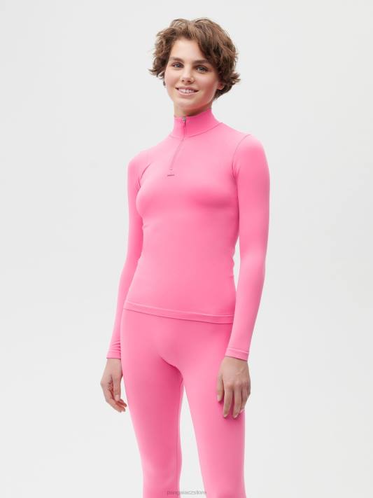 motion x zip s dlouhým rukávem R6FH205 meloun růžový oblečení Pangaia ženy