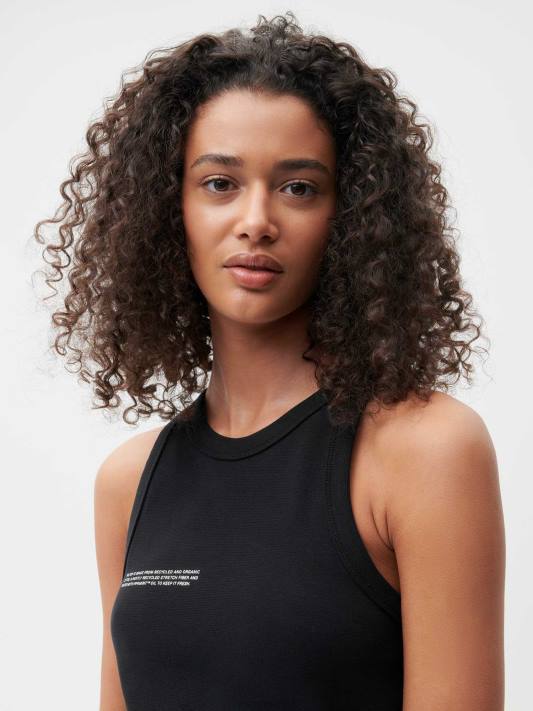 tílko z recyklované bavlny R6FH177 Černá oblečení Pangaia ženy