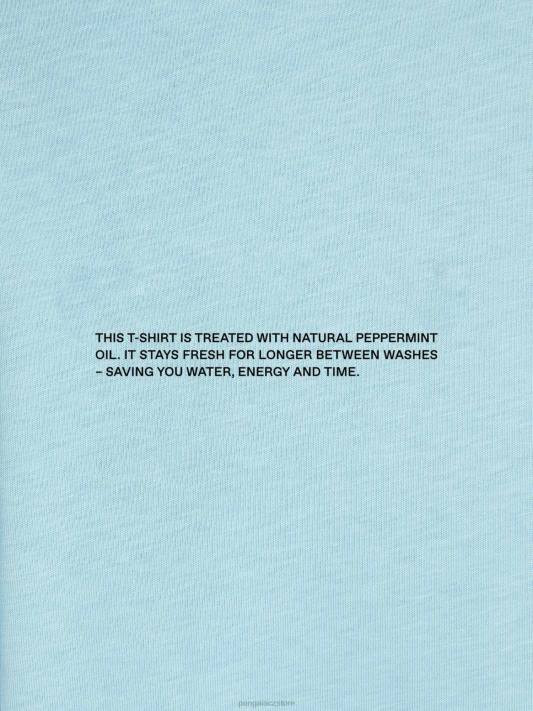 Jádro trička pprmint z organické bavlny R6FH172 nebeská modrá oblečení Pangaia ženy