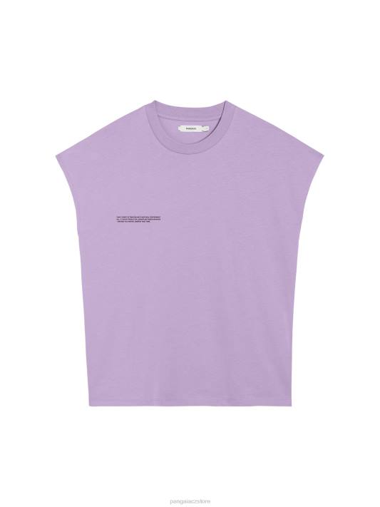 Pprmint organické bavlněné zkrácené jádro trička na ramenou R6FH159 orchidej fialová oblečení Pangaia ženy