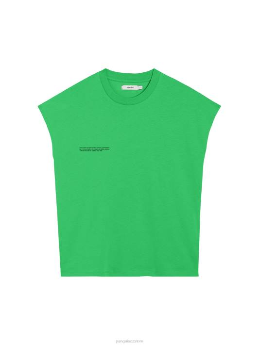 Pprmint organické bavlněné zkrácené jádro trička na ramenou R6FH160 nefritově zelená oblečení Pangaia ženy