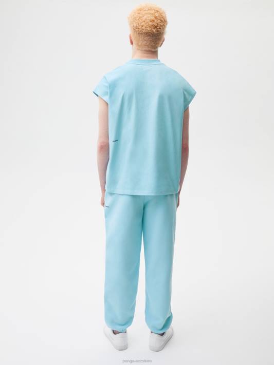 Pprmint organické bavlněné zkrácené jádro trička na ramenou R6FH180 nebeská modrá oblečení Pangaia ženy