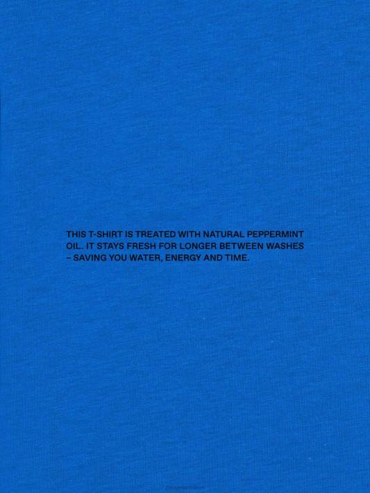 Pprmint organické bavlněné zkrácené jádro trička na ramenou R6FH183 kobaltová modř oblečení Pangaia ženy