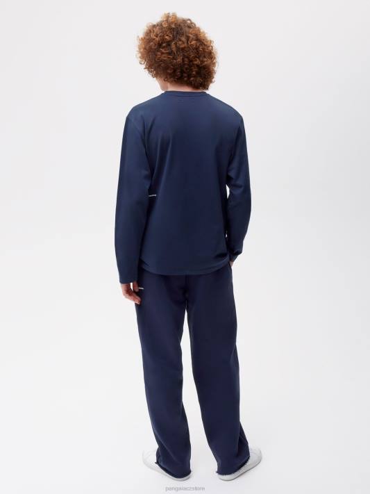 Tričko s dlouhým rukávem z organické bavlny s c-vláknem R6FH149 námořnická modrá oblečení Pangaia ženy