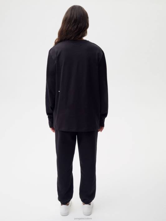 Tričko s dlouhým rukávem z organické bavlny s c-vláknem R6FH178 Černá oblečení Pangaia ženy