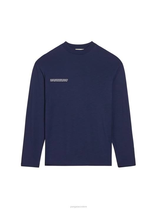 c - triko s dlouhým rukávem z čistého vlákna R6FH197 námořnická modrá oblečení Pangaia ženy