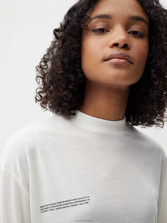 c - triko s dlouhým rukávem z čistého vlákna R6FH204 špinavě bílá oblečení Pangaia ženy