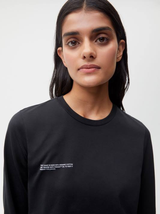 lehké tričko z organické bavlny R6FH126 Černá oblečení Pangaia ženy