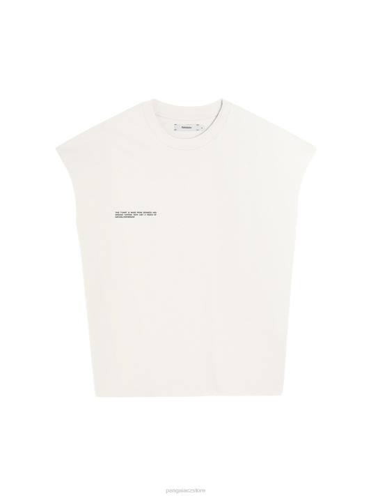 organické bavlněné tričko se zkráceným ramenem a jádrem z C-vlákna R6FH165 špinavě bílá oblečení Pangaia ženy