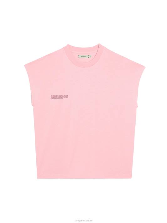 pprmint organické bavlněné tričko se zkráceným ramenem aw21 R6FH192 sakura růžová oblečení Pangaia ženy