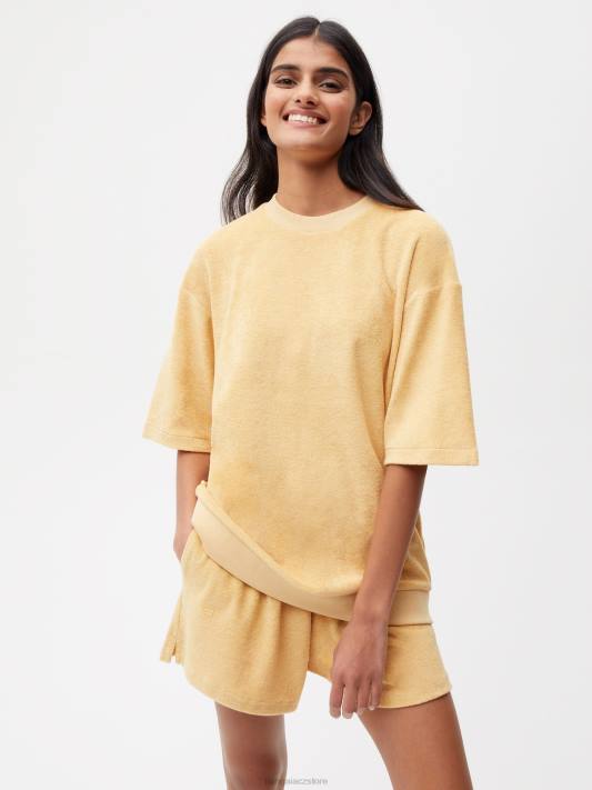 ručníkové tričko R6FH215 tmavý písek oblečení Pangaia ženy