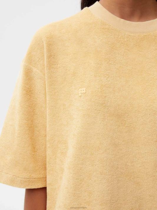 ručníkové tričko R6FH215 tmavý písek oblečení Pangaia ženy