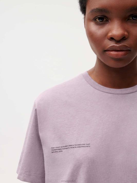 tričko s potravinářským barvivem R6FH141 borůvkově modrá oblečení Pangaia ženy