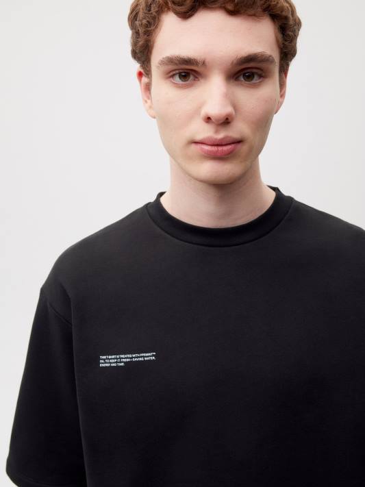 tričko uvolněného střihu R6FH162 Černá oblečení Pangaia ženy