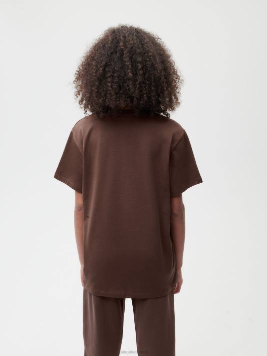 tričko z organické bavlny s c-vláknem aw22 R6FH134 kaštanově hnědá oblečení Pangaia ženy