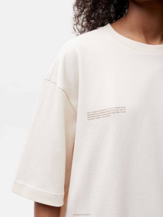 v konverzním bavlněném hranatém tričku R6FH176 bavlna bílá oblečení Pangaia ženy