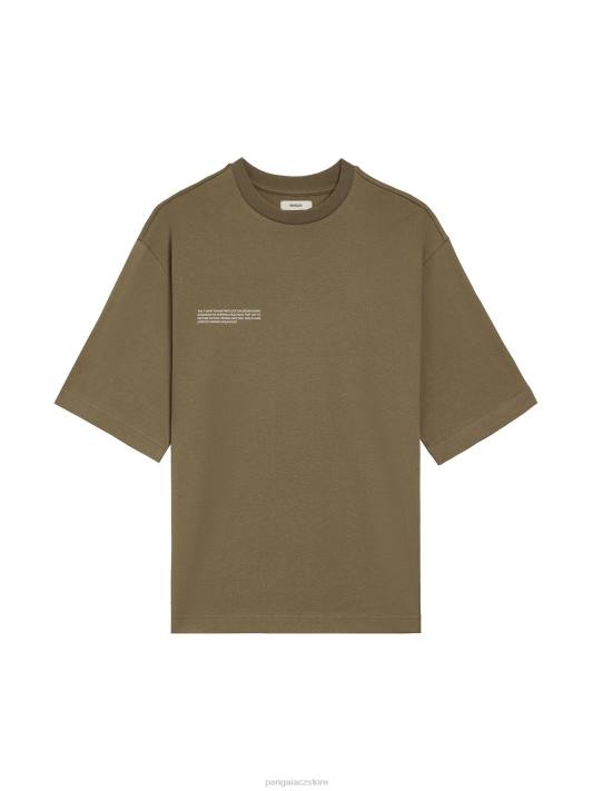 v konverzním bavlněném hranatém tričku R6FH212 uhlíkově hnědá oblečení Pangaia ženy