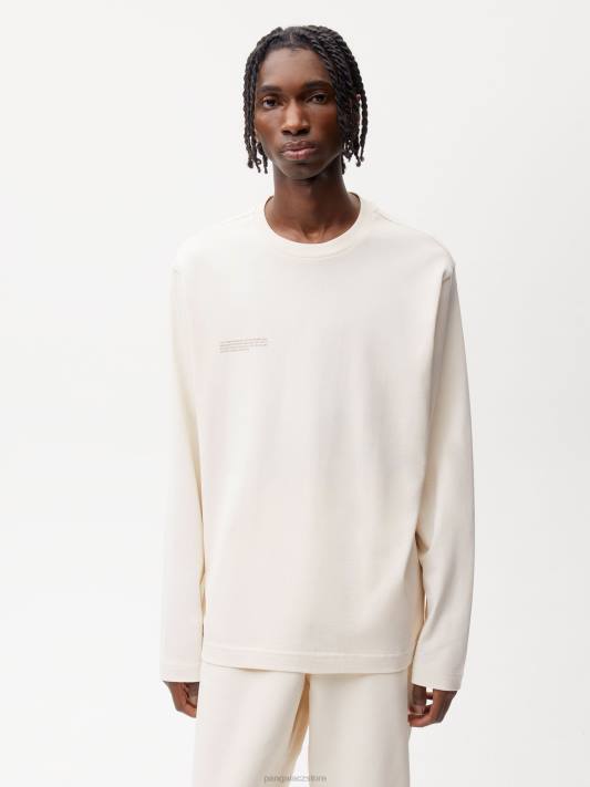 v konverzním bavlněném tričku s dlouhým rukávem R6FH130 bavlna bílá oblečení Pangaia ženy