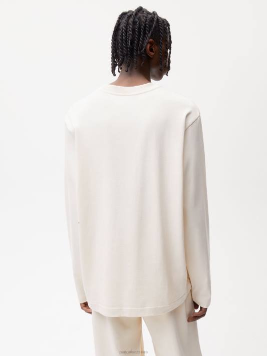 v konverzním bavlněném tričku s dlouhým rukávem R6FH130 bavlna bílá oblečení Pangaia ženy